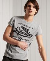 SUPERDRY MILITARY GRAPHIC T-SHIRT 185 - เสื้อยืด สำหรับผู้ชาย สี Grey Marl