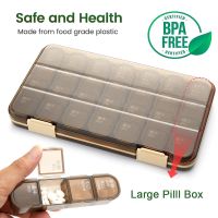 Weekly Pilll Box Large Capacity Medicine Dispenser 7 Day Tablet Organizer Storage Box Compartment Pill Case Container Pastillero Medicine  First Aid S