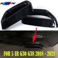 1คู่รถหางท่อไอเสีย Outlet ท่อไอเสียท่อตกแต่งหาง Throat สำหรับ BMW 5 Series G30 G38 2018 2019 2020 2021