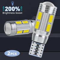 Hittime หลอดไฟ Led T10 W5W 5730 10SMD รถยนต์,ไฟสัญญาณถอยหลังไฟอ่านหนังสือ12V 6500K ไฟแผ่นป้ายทะเบียนด้านข้างรถยนต์จำนวน2ชิ้น