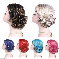 【CC】♦✣✤  Muslim Fashion Womens Hijabs  Headscarf Heap Cap Able Caps Bronzing Turban Hat