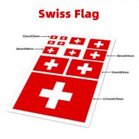 [Xiaofeitian Auto Supplies] Swiss Flag Switzerland Car Auto Motorcycle Logo Decal Set Sticker Scratch Off Cover Ipad Notebook Laptop Handy Car Styling