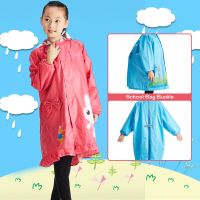 QIAN 3-9 Years Old Fashion Unisex Waterproof Kids Boys Girls Raincoat Hooded One-Piece Cartoon Hooded Children Raincoat Suit