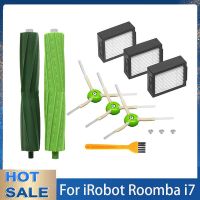 แปรงม้วนผมแปรงตัวกรอง Hepa ด้านข้างสำหรับ Irobot Roomba I7 E5 E6ชุดอะไหล่ทดแทนเครื่องดูดฝุ่นหุ่นยนต์