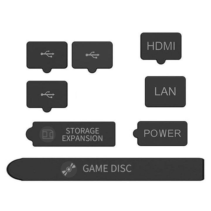 สำหรับ-xbox-series-ชุด-s-x-อุปกรณ์เสริมเครื่องเกมคอนโซลซิลิโคน8ชิ้นชุดฝาครอบกันฝุ่น