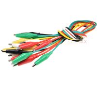 10PCS 50CM Double-ended colors Alligator clips cable jumper wire diy Test Leads crocodile clips wire