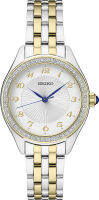 Seiko Women Stainless Steel Quartz Dress Watch with Titanium Strap, Two-Tone, 13 (Model: SUR392)