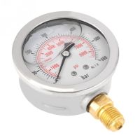 Portable 0-600Bar/0-8500Psi Double Scale Dial Gauge Hydraulic Water Pressure Gauge Meter Measuring Tool G1/4 Thread Manometer