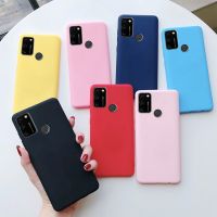 ✟▤ Candy Color Silicone Phone Case For Huawei Y8S P smart 2020 2021 Y5P Y6P Y7P Y8P Y7A Y9A Honor 9A 9C 9S Matte Soft Cover Case