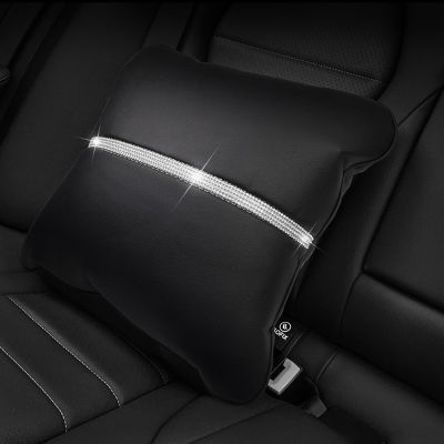 Hot Car Seat คอหมอนป้องกันคริสตัล Auto Headrest Support Rest Traveling รถล้อ Headrest คอเอวหมอน