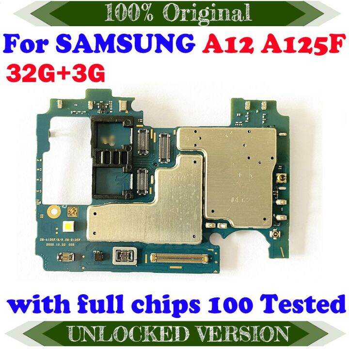 32g Motherboard For Galaxy A12 A125f Sm A125f A125u Original Unlocked