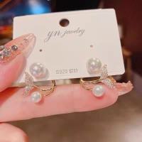 Korean Earings Fashion Jewelry Fishtail Simulation Pearl Cute Earrings Gifts For Women Wholesale Stud Earrings Kolczyki Bijoux