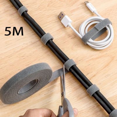 5M Multi-Functional Nylon Fastening Tape Velcro Vable Tie Computer Cable Tie Desktop Cable Binding