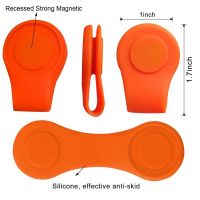 2 Pcs Silicone Magnetic Golf Hat Clip Ball Marker Holder Attach to Your Cap Pocket Edge Belt Clothes Gift