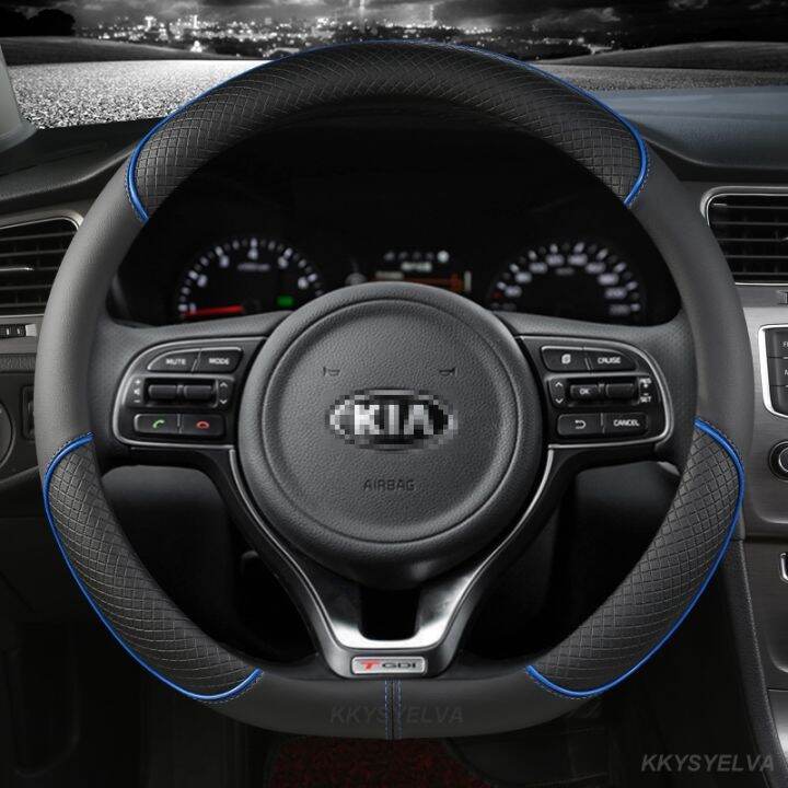 car-steering-wheel-cover-38cm-15-leather-for-kia-rio-2-3-4-x-line-kombi-sedan-k2-k3-k4-k5-kx1-kx3-kx5-sportage-auto-accessories