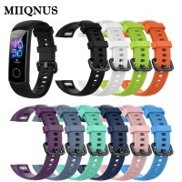 MIIQNUS New Coming Classic Silicone Wrist Strap Smart Wristband Replacement Sport Bracelet Watch Band for Honor Band 4 / 5