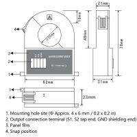 Current Sensor CT Non Contact Leakage Current Sensor ความแม่นยำสูงสำหรับอุตสาหกรรมสำหรับไฟฟ้าสำหรับมัลติมิเตอร์