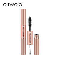 O2o Double Mascara มาสคาร่าสองหัว มาสคาร่าด้านล่าง มาสคาร่าสำหรับผู้หญิงเติบโต Slim Thick Volume กันน้ำ Anti-Colon Dye สีดำหนา Anti-Colon Dye ไฟเบอร์ มาสคาร่าสองหัว