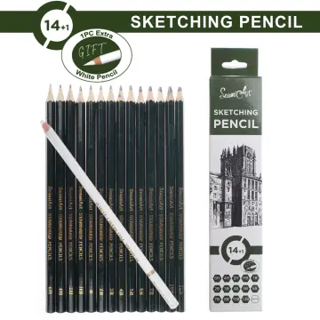 Drawing Pencils for Artists 14 Pcs - 12B-6H Sketching Pencils Set with  Metal Box