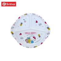 Srithai Melamine ถาดหลุม เมลามีน ลายKitty summer fruits P 6734-11 ขนาด 11 นิ้ว