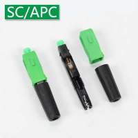 50pcs SC APC Single Mode Fiber Optic Adapter FTTH Fiber Quick Connector Field Assembly