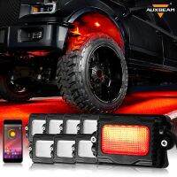 1 Set LED Rock Lights RGBW Multi-colors Decorative Atmosphere Hub Lamp bluetooth Control For Jeep Offroad Truck UTV Wheel Light