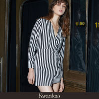 [Kwankao] STRIPED DRESS ชุดเดรสสั้นผู้หญิง ลายทาง