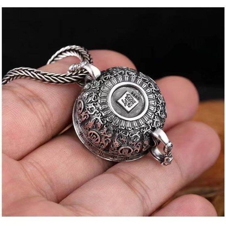 original-cornucopia-ornament-gathering-wealth-necklace-mens-and-womens-lucky-transfer-collection-personality-retro-pendant-mens-thai-silver-hanging-ornament