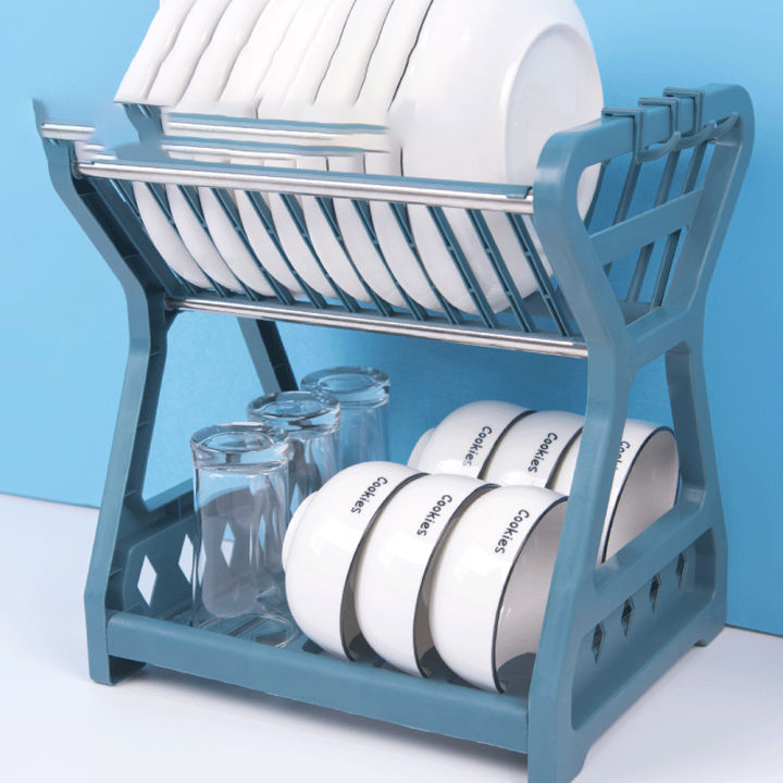 dish-drying-rack-2-tier-drainboard-set-with-utensil-holder-cup-drainer-tray-for-kitchen-counter-space-saver-kitchen-accessories
