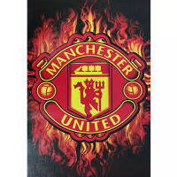 โปสเตอร์ แมนเชสเตอร์ยูไนเต็ด Manchester United แมนยู โลโก้ football ฟุตบอล รูป ภาพ ติดผนัง สวยๆ poster 88x60ซม.โดยประมาณ