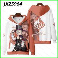 Anime Anime Genshin Impact Jacket Cosplay Lyney 3D Coat Long Sleeve Top Zipper Casual Fashion Outerwear Plus Size Unisx