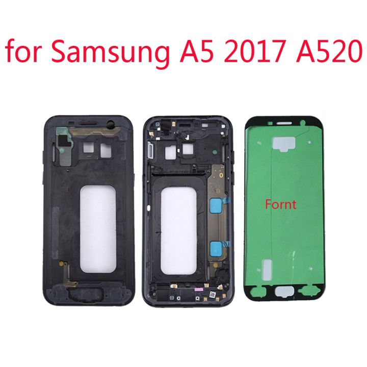 กรอบกลางปลอกหุ้มโลหะสำหรับโทรศัพท์ Samsung Galaxy A5 A520 A520f ตัวถังตรงกลางพร้อมกุญแจกาว