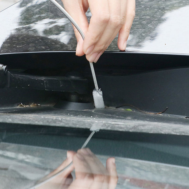 leyoufu-เครื่องมือทำความสะอาดแบบแปรงทำความสะอาดท่อระบายซันรูฟสำหรับแต่งรถ-รูระบายน้ำแปรงทำความสะอาดประตูกระจกบังแดดรถยนต์