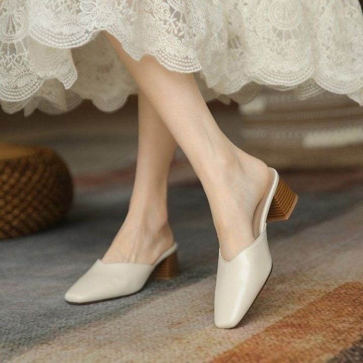 huilm-รองเท้าส้นสูงผู้หญิงส้นสูง5ซม-2023รองเท้าเปิดส้นสไตล์เกาหลีส้นสูงส้นสูงแบบใหม่