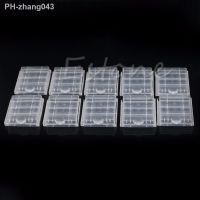 10PCS Hard Plastic Battery Case Holder Storage Box for 4X AA AAA Battery White