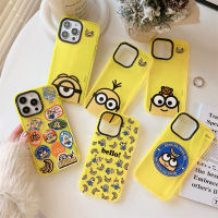 《KIKI》CASE.TIFY The Minions Air cushion Phone case for iphone 14 14plus 14pro 14promax 13 13pro 13promax Classic movie cartoon character yellow Soft phone case for iphone 12 12promax 11 11promax 2023 Official New design Cute case xr xsmax 7+ for men girl