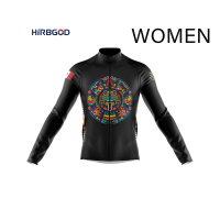 HIRBGOD Lady Long Sleeve Cycling Jersey Lightweight Sport Riding Clothing Team Bike Wear Camisa Ciclismo Feminina Manga Longa