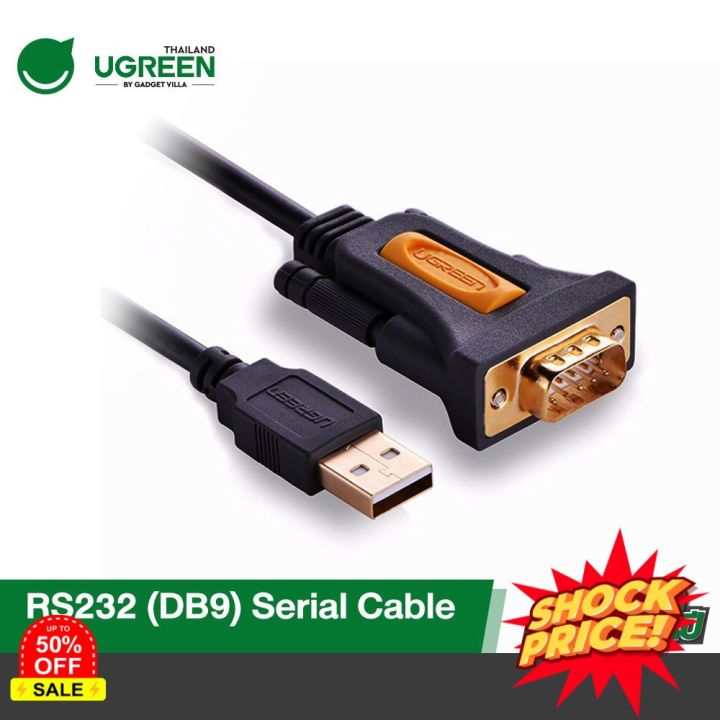 Ugreen Usb 20 To Rs232 Db9 Serial Cable Male A Converter Adapter With Pl2303 Chipset คุณภาพดี