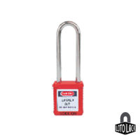 Lockout Tagout Padlock-KD  Stainless 304 &amp; Nylon PA LOTO - LT200  Schake แม่กุญแจห่วงเหล็ก ยาว76มม. พร้อมลูกกุญเเจ2ดอก ล็อกเอ้าท์ แท็กเอ้าท์