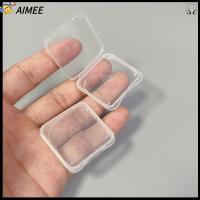 AIMEE 10 Pcs โปร่งใสโปร่งใส กล่องการ์ด SD พีพี ที่ปิดสนิท กล่องหมุดดึงบัตร ของใหม่ กันฝุ่นกันฝุ่น กล่องเก็บการ์ด ที่เก็บข้อมูลอิเล็กทรอนิกส์