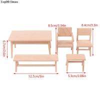 1PC 1:12 Dollhouse Miniature ยุโรปสไตล์โต๊ะรับประทานอาหารเก้าอี้ Bench Armchair เฟอร์นิเจอร์รุ่น Decor ของเล่นตุ๊กตา House อุปกรณ์เสริม