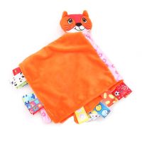 Newborn Appease Towel with Rattle Comforter Baby Soothing Handkerchief Blanket Sleep Soothe Toys