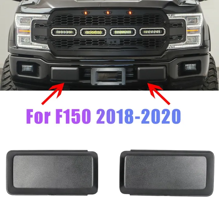 KEWISAUTO Front Bumper Guards Pads for Ford F-150 2PCS, Left & Right Black Bumper Inserts Cover Caps for Ford F150 2018 2019 2020 Accessories 