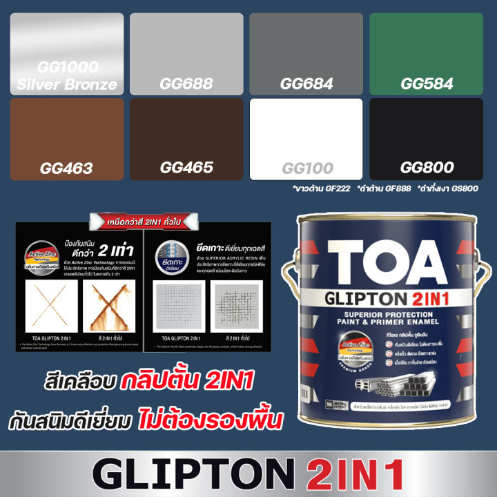 toa-glipton-2in1-ขนาด-1-ลิตร-สีน้ำมันผสมรองพื้น-ในหนึ่งเดียว-สีน้ำมัน-2in1-สีทาเหล็ก-สีทาไม้