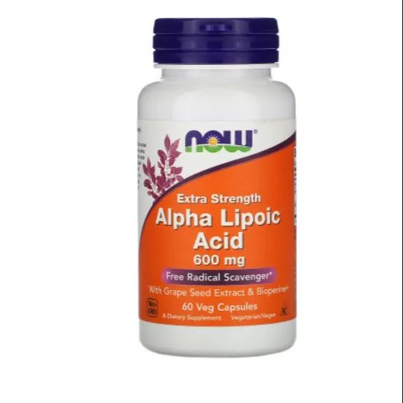 NOW Foods, Alpha Lipoic Acid, Extra Strength, 600 mg, 60 Veg Capsules