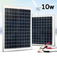 แผงโซล่าเซลล์ Solar Panel ขนาด DC 18V กำลังไฟ 10W สำหรับชาร์จแบตเตอรี่ ใช้พลังงานแสงอาทิตย์ ไม่ใช้ไฟบ้าน เป็นมิตรต่อสิ่งแวดล้อม Ezbuy