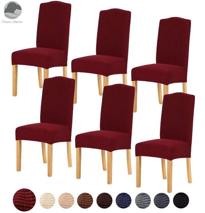 Fitted Chair Cover For Dining Room, Stretch Dining Chair Covers Set Of 6