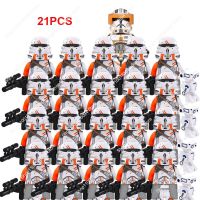 Bandai 21Pcs Clone 212Th Attack Battalion Trooper Airborne Troops Blocks Brick 501St Legion Captain Cody Action Figure Kids Toys