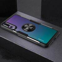 【สต๊อกพร้อม】เคสสำหรับหัวเหว่ยป้องกันแหวนอะครีลิครอยขีดข่วน TPU + ตัวยึดป้องกัน P20 Pro (สีดำ)