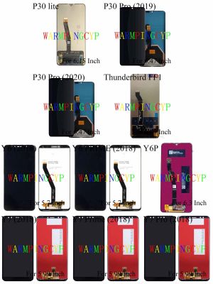Assembly (Touch Screen LCD) For HUAWEI P30 lite Pro 2019 2020 Thunderbird FF1 Y6 2018 PRIME Y6P Y7 ELE AL00 VOG NEW EDITION L29